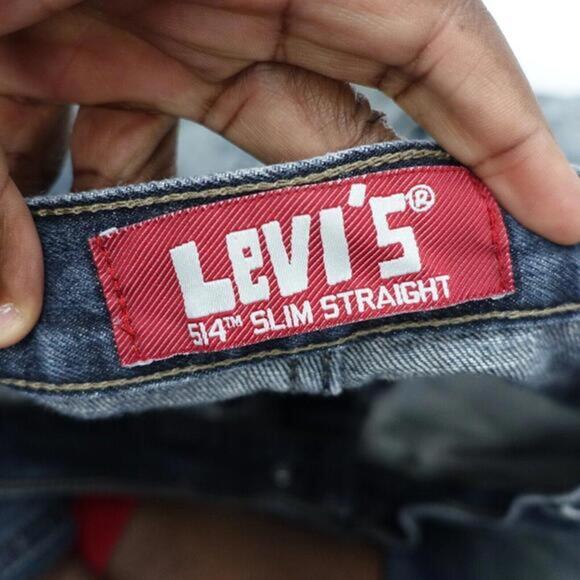 Levi's 514 Jeans Men's 16 Blue Denim 100% Cotton 5-Pockets Slim Straight Leg - Picture 5 of 9